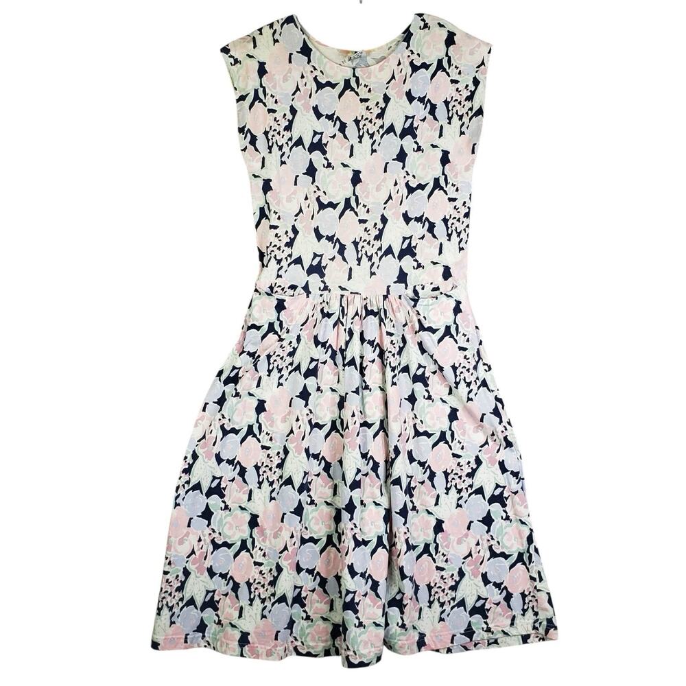 Vintage Laura Ashley Dress Made USA Floral Prairie Cottagecore Midi M/L - Picture 3 of 11